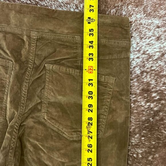 Free People Velvet Crop Slim Flare Pants Brown Size Small Holiday Party Pant - Picture 10 of 16